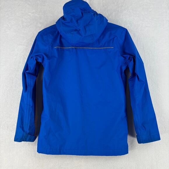 Columbia Windbreaker Rain Jacket Kids Blue Medium (10/12) Hooded - Picture 11 of 13